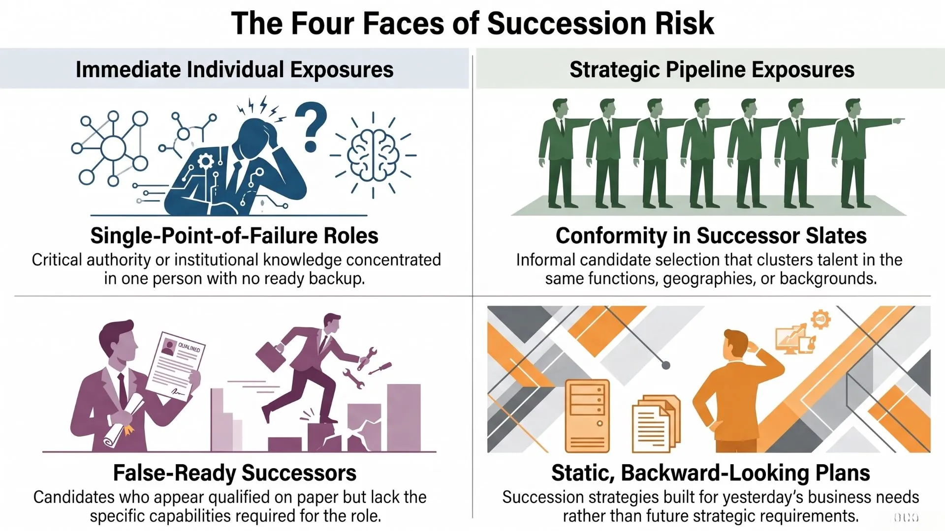 The four succession risk patterns