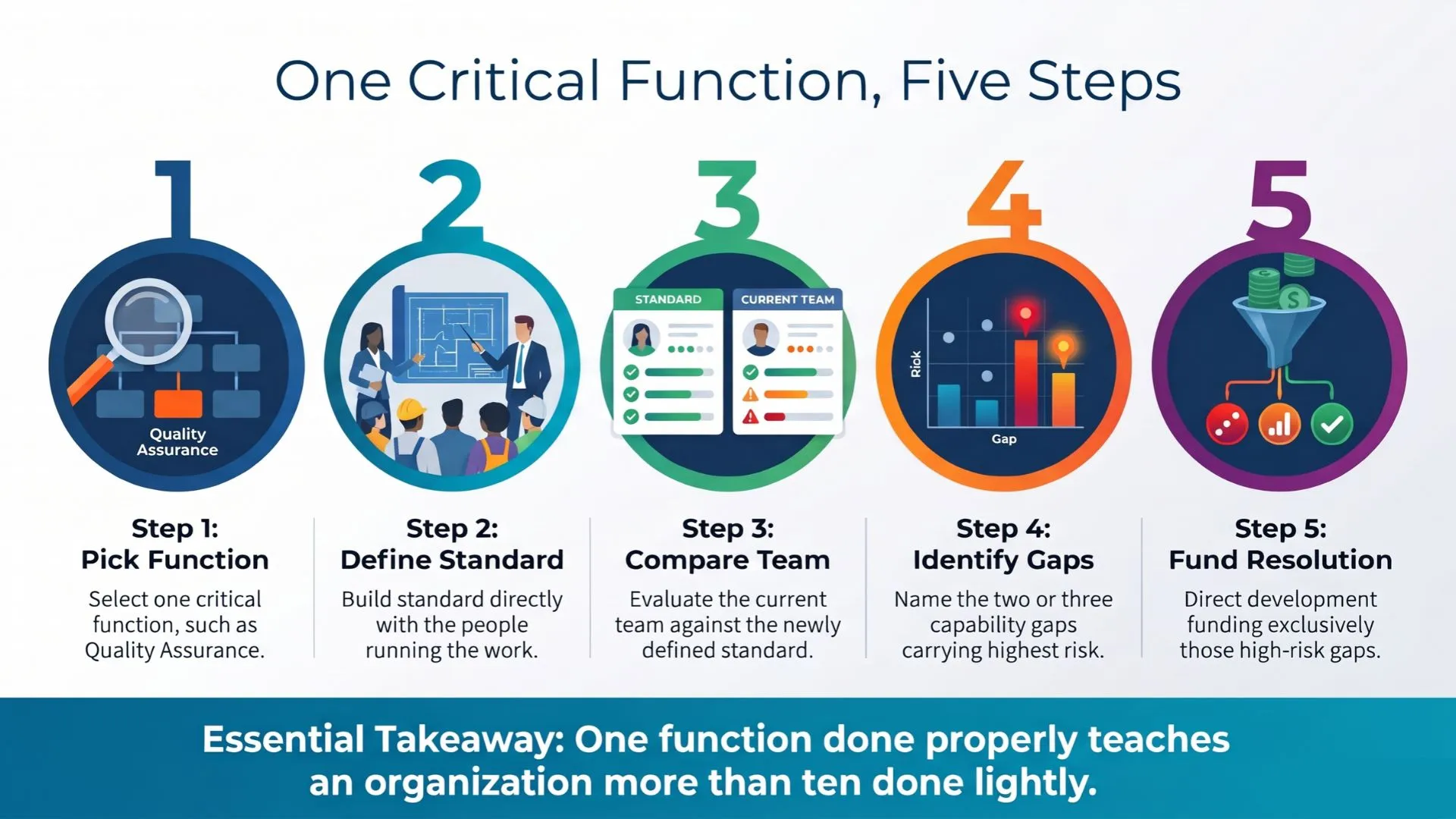 One Critical Function, Five Steps